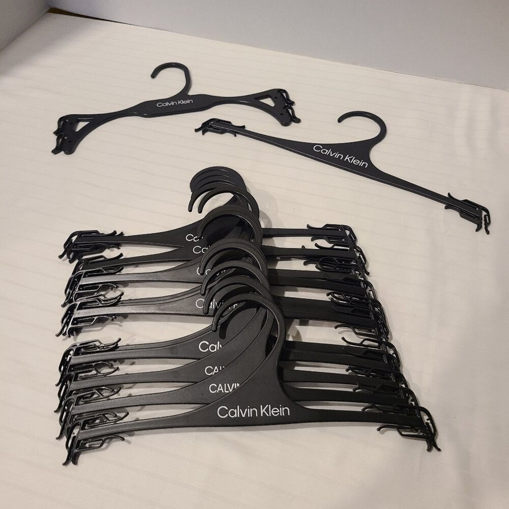 LOT OF 15 Calvin Klein Small Black Plastic Lingerie Bra Panty Hanger